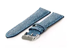 Watchstrap 24mm blue leather