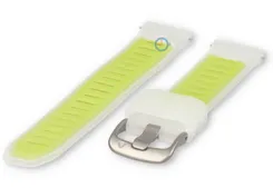 18mm watch strap Garmin Forerunner 45s - transparant/bright-green