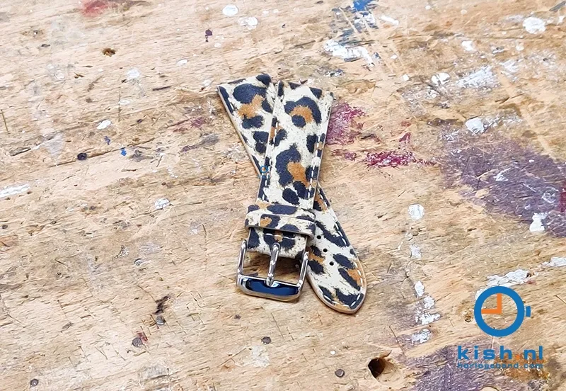 Watchstrap 18mm leopard print