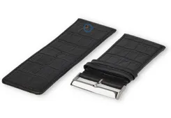 Luxe croco horlogeband - 40mm - zwart