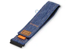 Blue denim-style wrist strap - 22mm - hook-and-loop