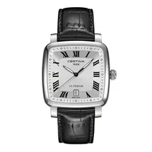Certina Band C0255101603300A 21/18mm schwarzes Leder ohne Schließe