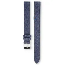 Extra long watch strap leather 14/14 darkblue