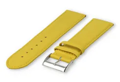 XL watch strap smooth leather - 24mm - yellow