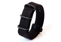 Watch-strap for ankle - nylon 24mm black