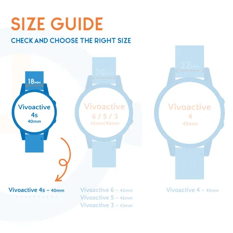 Garmin Vivoactive 4S (18mm) bandje - zwart