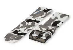 Quick-Fit strap Garmin Fenix 7X - military-print - white