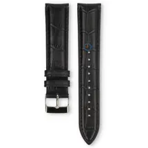 Universal 20mm black leather watch strap - Pulsar