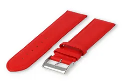 XL watch strap smooth leather - 24mm - bright red