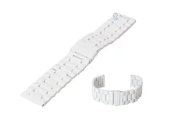 Watchstrap 24mm stainless steel white