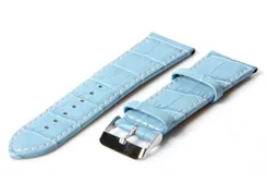 Watchstrap 32mm croco blue