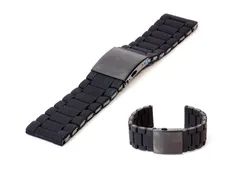 Uhrenarmband 28mm Edelstahl schwarz