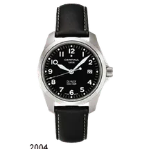 Certina Band C26070584262A 19/18mm schwarzes Leder