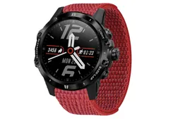 Nylon 26mm horlogeband met klittenband - Rood