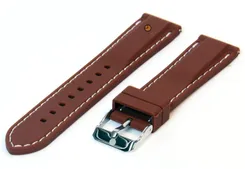 Watchstrap 18mm brown silicone with quick release