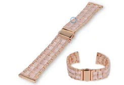 22mm modern steel bracelet - rosegold/pink
