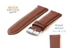 Watchstrap 26mm brown eco-friendly cowhide