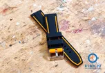 Silcone watch strap 22mm black/orange (reversible)