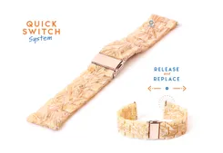 Horlogeband 20mm resin zuurstok beige