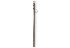 One-piece leather strap - 6mm - taupe with gold