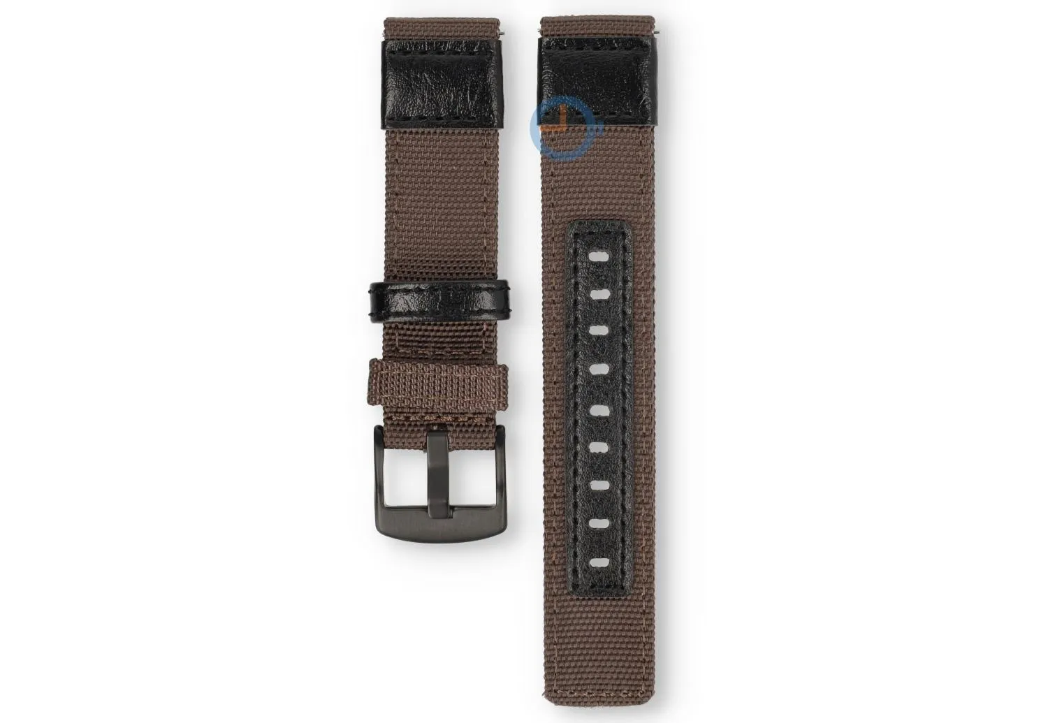 Coros Pace PRO horlogeband - nylon/leer - 22mm bruin