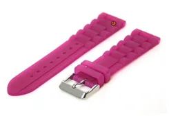 Horlogeband rubber 20mm paars