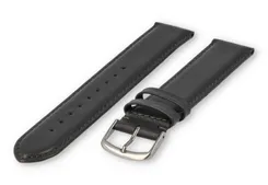 XL watch strap smooth leather - 20mm - darkgrey