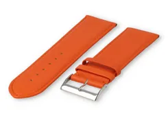 XL horlogeband glad leer - 28mm - oranje