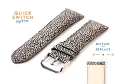 Watchstrap 22mm grey leather