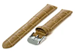 Watchstrap 14mm Gold croco leather
