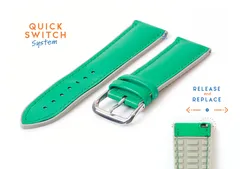 Watchstrap 22mm rubber with leather toplayer