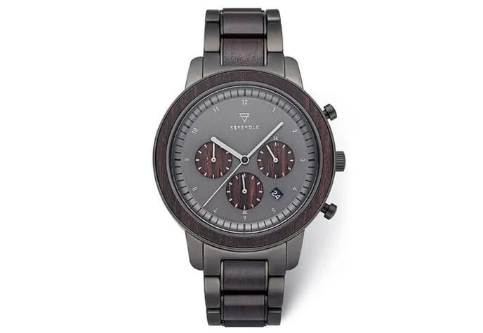 Kerbholz Uhrenarmband Maximilian Black Sandalwood
