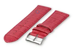 Basic croco watch strap XL - 24mm - raspberry