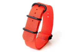 Horlogeband nylon 22mm oranje
