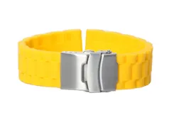 Watchstrap 20mm yellow rubber