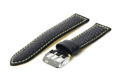 Watchstrap 22mm (waterproof) black/yellow