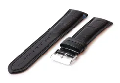 Leder Armband Edox Les Bémonts - 22mm - schwarz