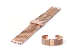 Uhrenarmband 20mm Milanaise Gold - rosa