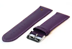 Watchstrap 22mm purple calf leather