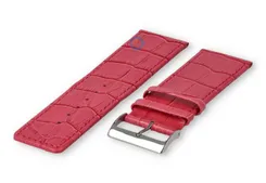 Deluxe croco watch strap - 30mm - raspberry