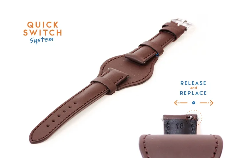 Watchstrap 18mm flieger brown