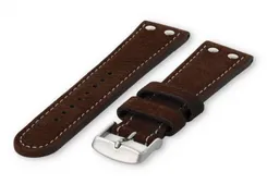 Flieger watch band 24mm chestnut-brown leather