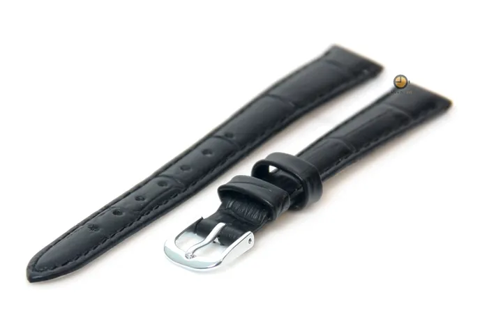 Watchstrap 14mm black leather