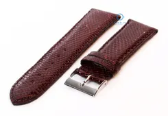 Watchstrap 22mm brown lizard leather