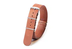 Watchstrap 18mm nato calf leather cognac