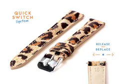Watchstrap 16mm leopard print