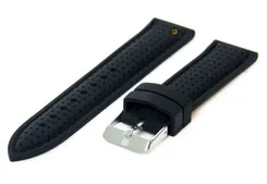 Watchstrap 20mm black silicone