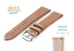 Watchstrap 16mm sand color leather