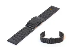 Uhrenarmband 20mm Schwarz Stahl