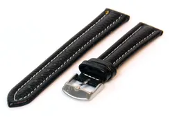 Watchstrap 18mm leather black